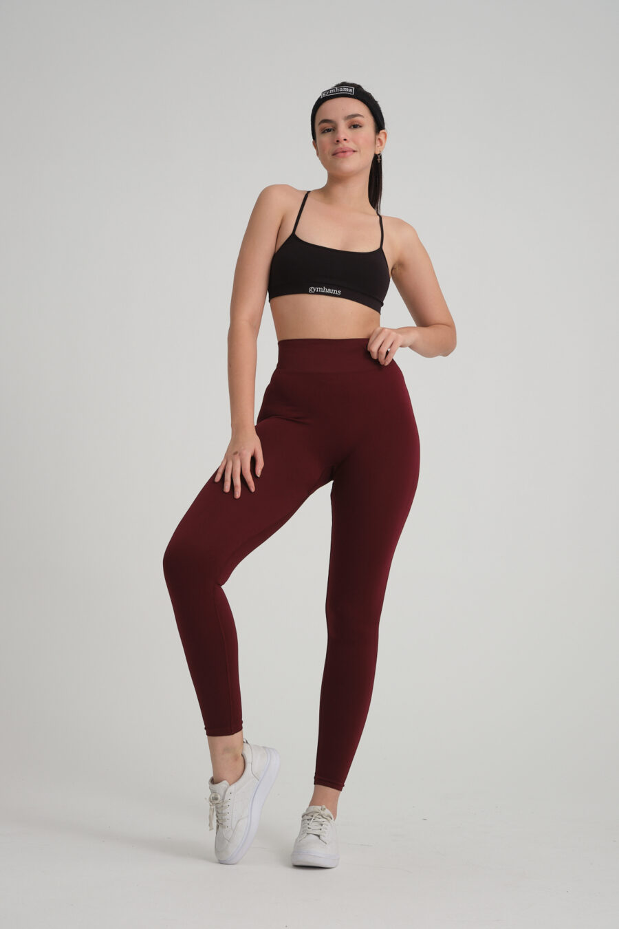 Drop Bordo Kalçası Büzgülü Push Up Kalça Şekillendirici Kadın Spor Fitness Tayt - Görsel 7