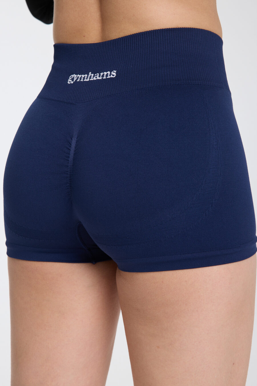 GYMHAMS Drop Shorts Lacivert Kalça Büzgülü Süper Mini Şort – Push-up Toparlayıcı & Şekillendirici - Görsel 3