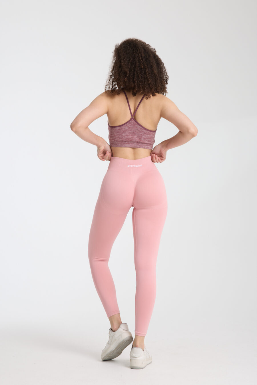 Drop Serisi Pembe Kalçası Büzgülü Kalça Şekillendirici Push Up Toparlayıcı Kadın Spor Tayt - Görsel 9