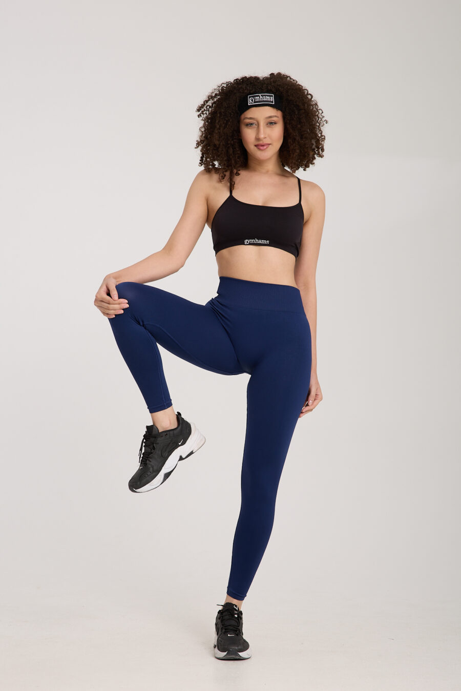 Drop Lacivert Kalçası Büzgülü Kalça Şekillendirici Push Up Toparlayıcı Kadın Spor Tayt - Görsel 7