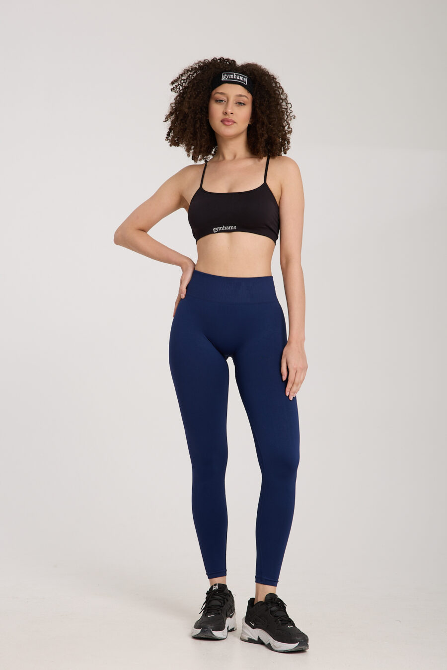 Drop Lacivert Kalçası Büzgülü Kalça Şekillendirici Push Up Toparlayıcı Kadın Spor Tayt - Görsel 4