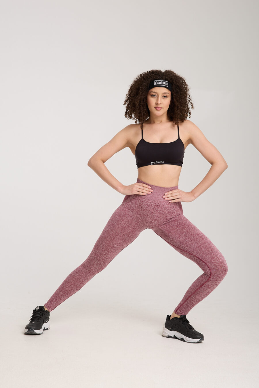 Mürdüm/Pembe Kırçıllı Kalçası Büzgülü Kalça Şekillendirici Push Up Toparlayıcı Kadın Spor Tayt - Görsel 7