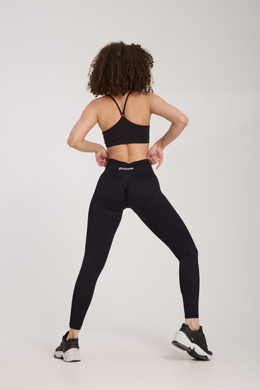 Drop Siyah Kalçası Büzgülü Kalça Şekillendirici Push Up Toparlayıcı Kadın Spor Tayt - Görsel 6