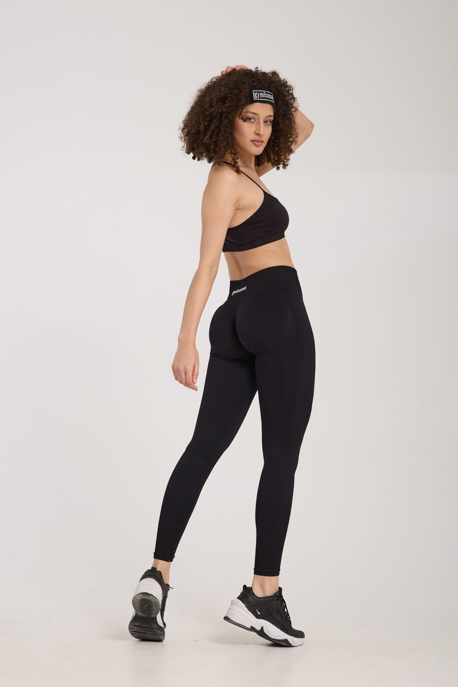 Drop Siyah Kalçası Büzgülü Kalça Şekillendirici Push Up Toparlayıcı Kadın Spor Tayt - Görsel 4